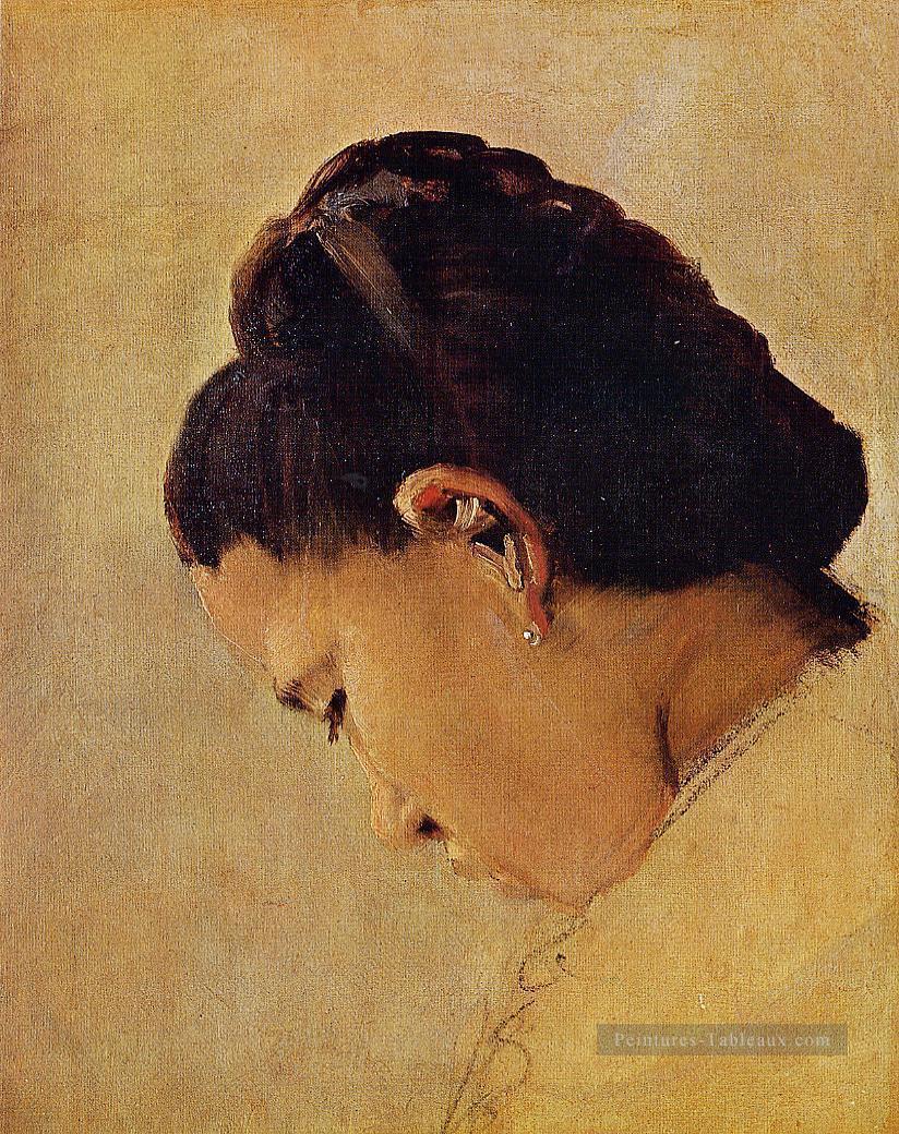 la tête d’une fille 1879 Peintures à l'huile